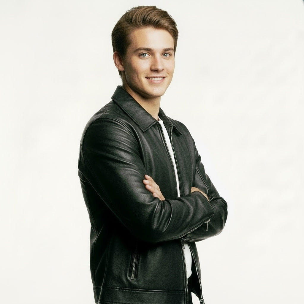 ARZO Signature Black Leather Jacket