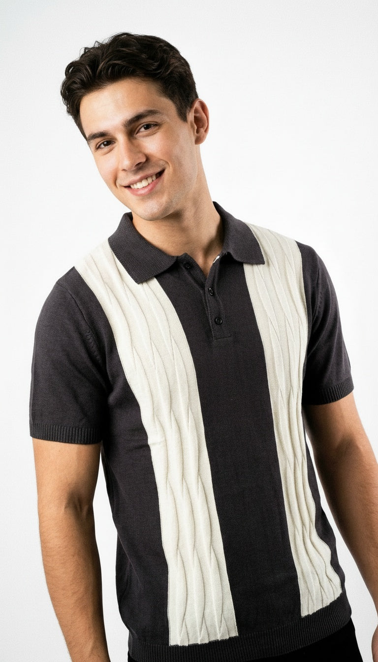 ARZO Graphite Ivory Luxe Polo