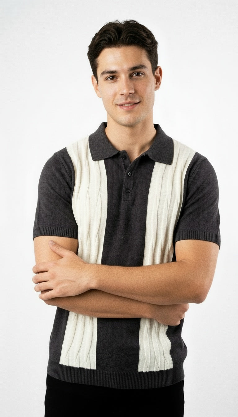 ARZO Graphite Ivory Luxe Polo