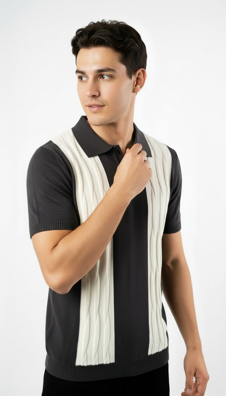 ARZO Graphite Ivory Luxe Polo