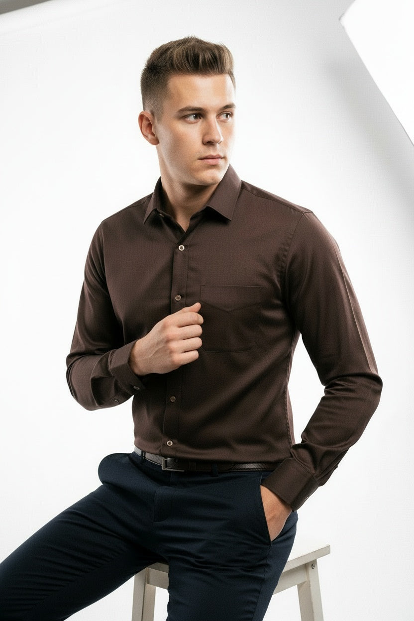 ARZO Chestnut Prime Formal Shirt