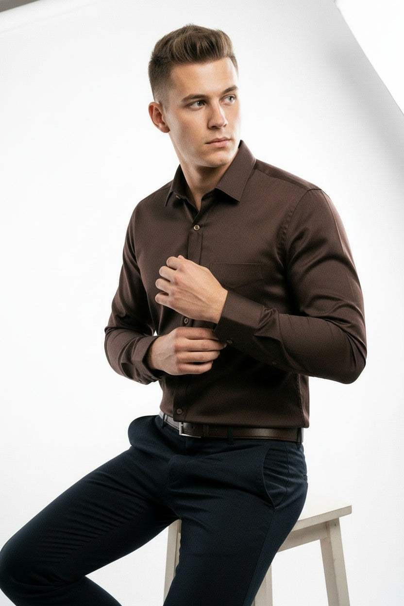 ARZO Chestnut Prime Formal Shirt