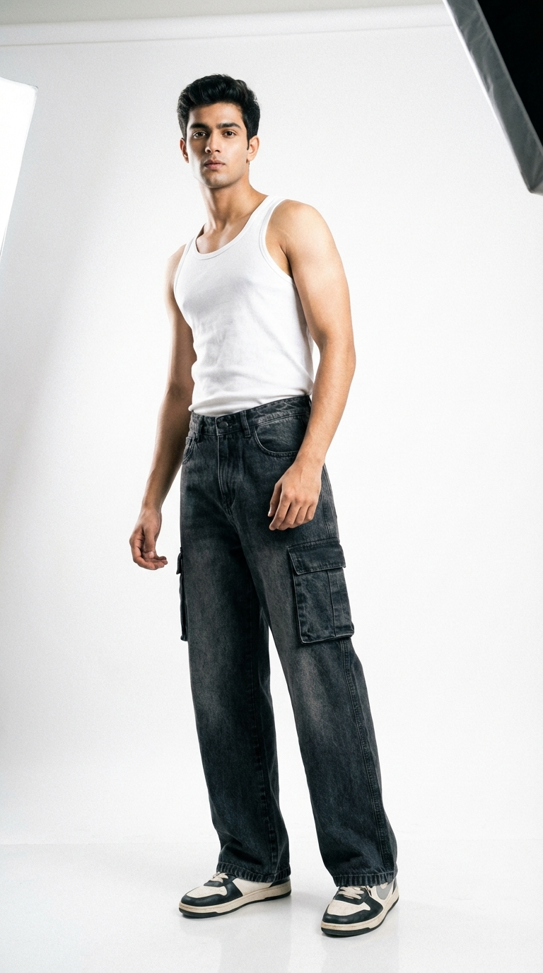ARZO Shadow Utility Cargo Jeans
