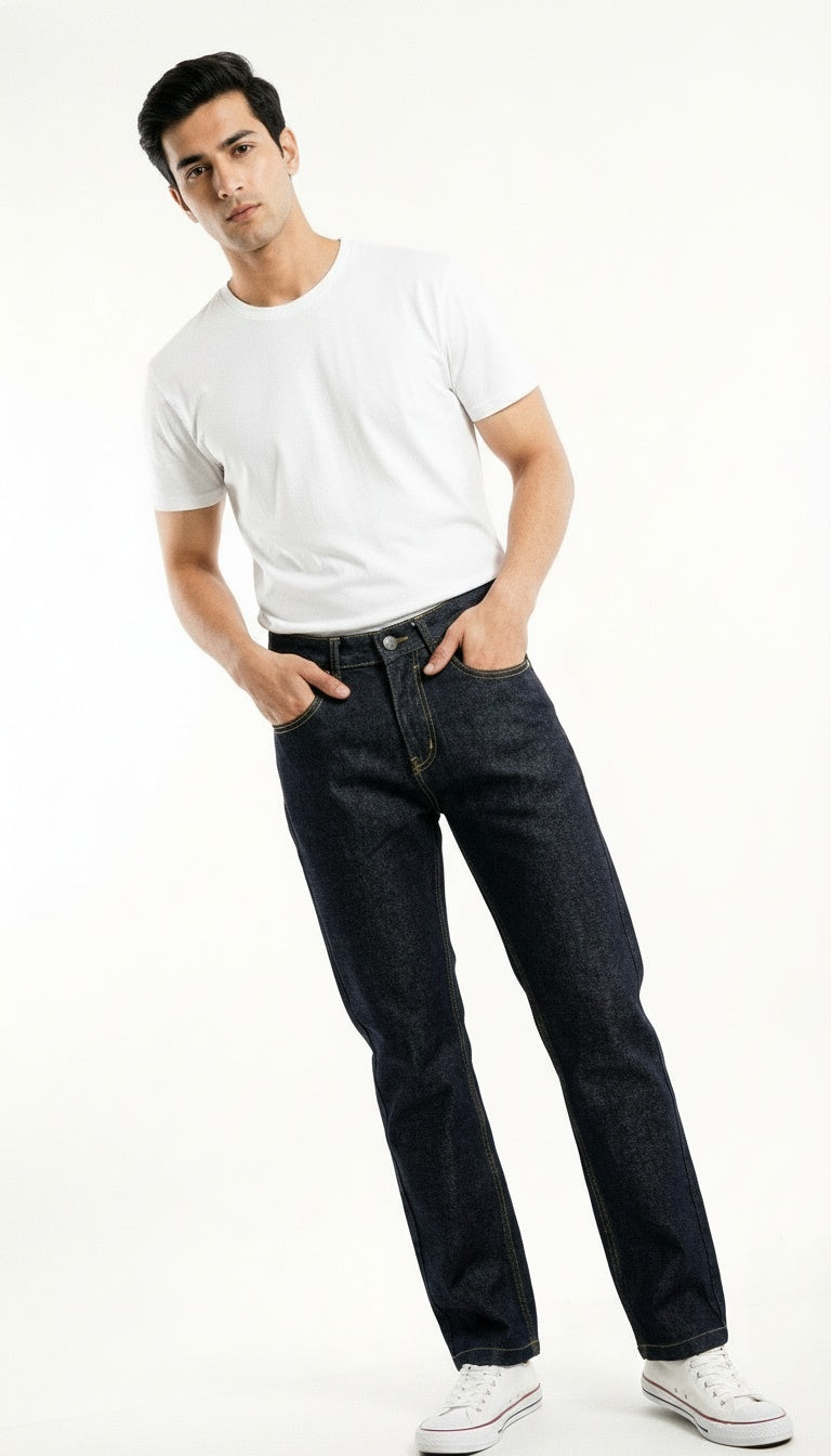 ARZO Charcoal Edge Straight-Fit Jeans