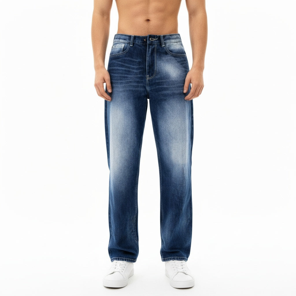 ARZO Blue Drift Baggy-Fit Jeans