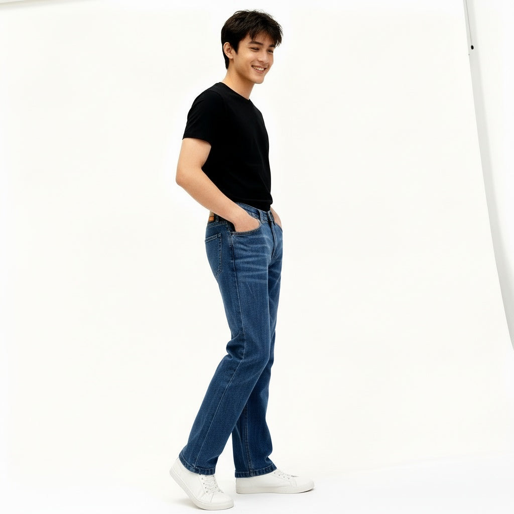 ARZO Core Blue Straight Jeans