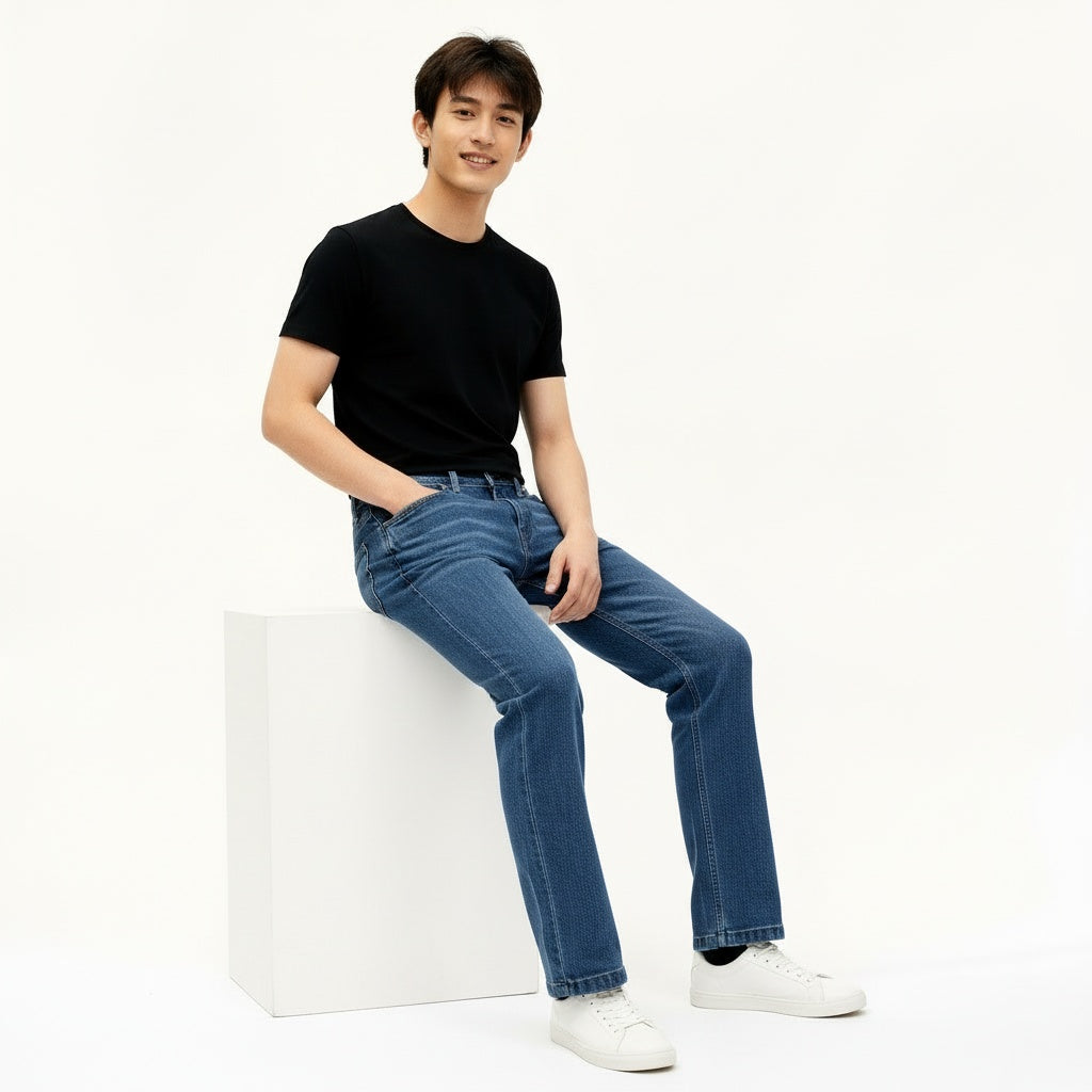 ARZO Core Blue Straight Jeans