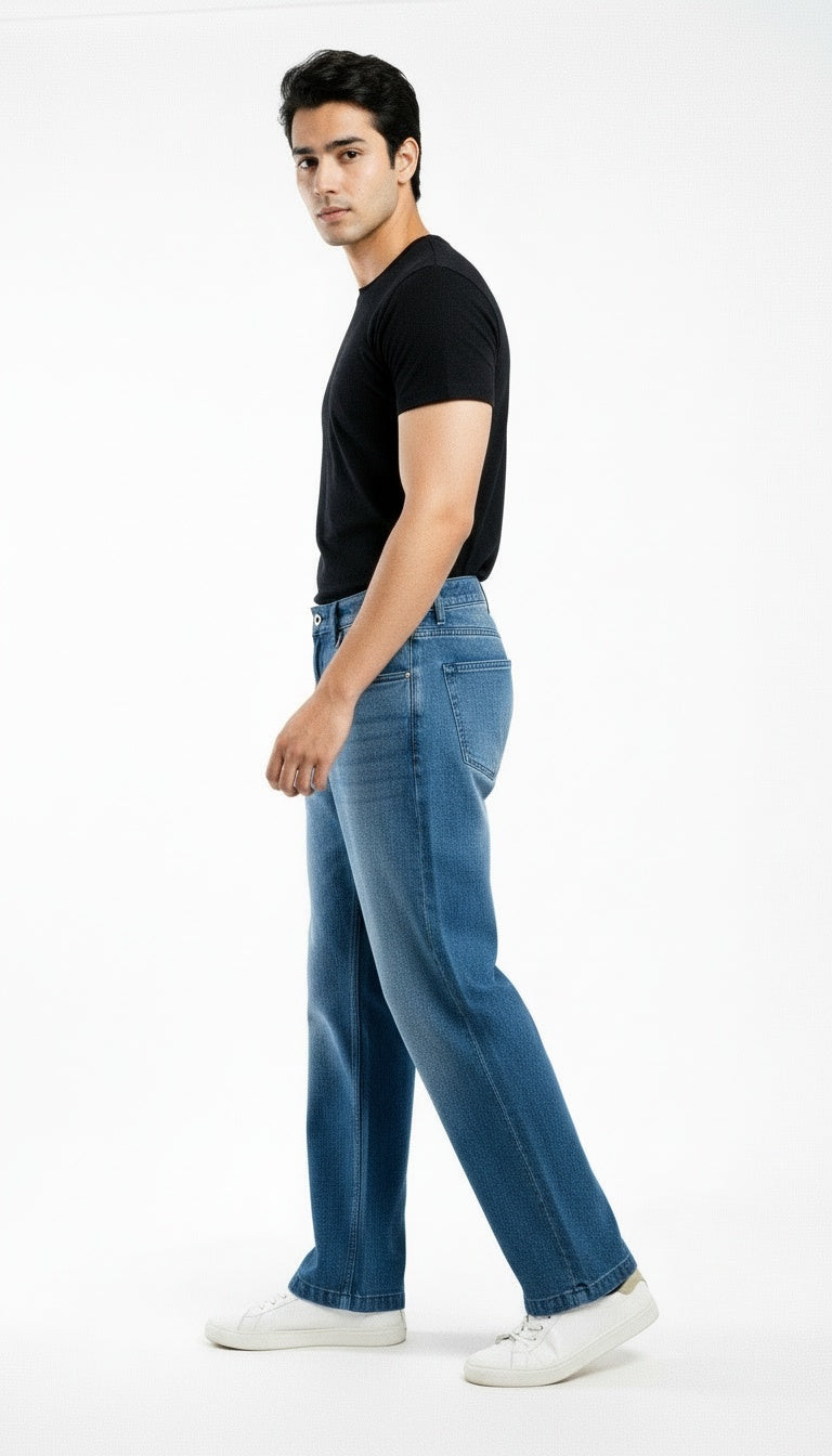 ARZO Classic Mid-Blue Baggy Jeans