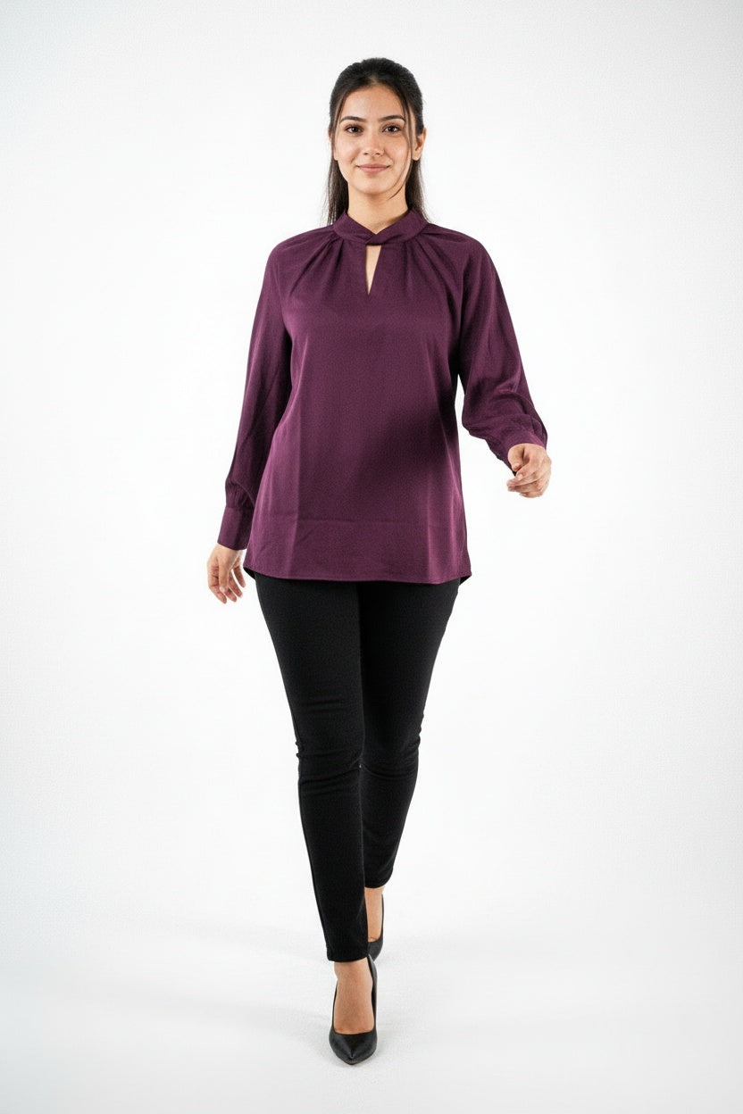 ARZO Plum Grace Top
