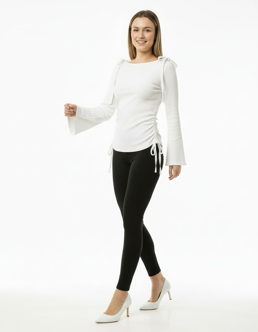 ARZO Snow Ribbed Essential Top