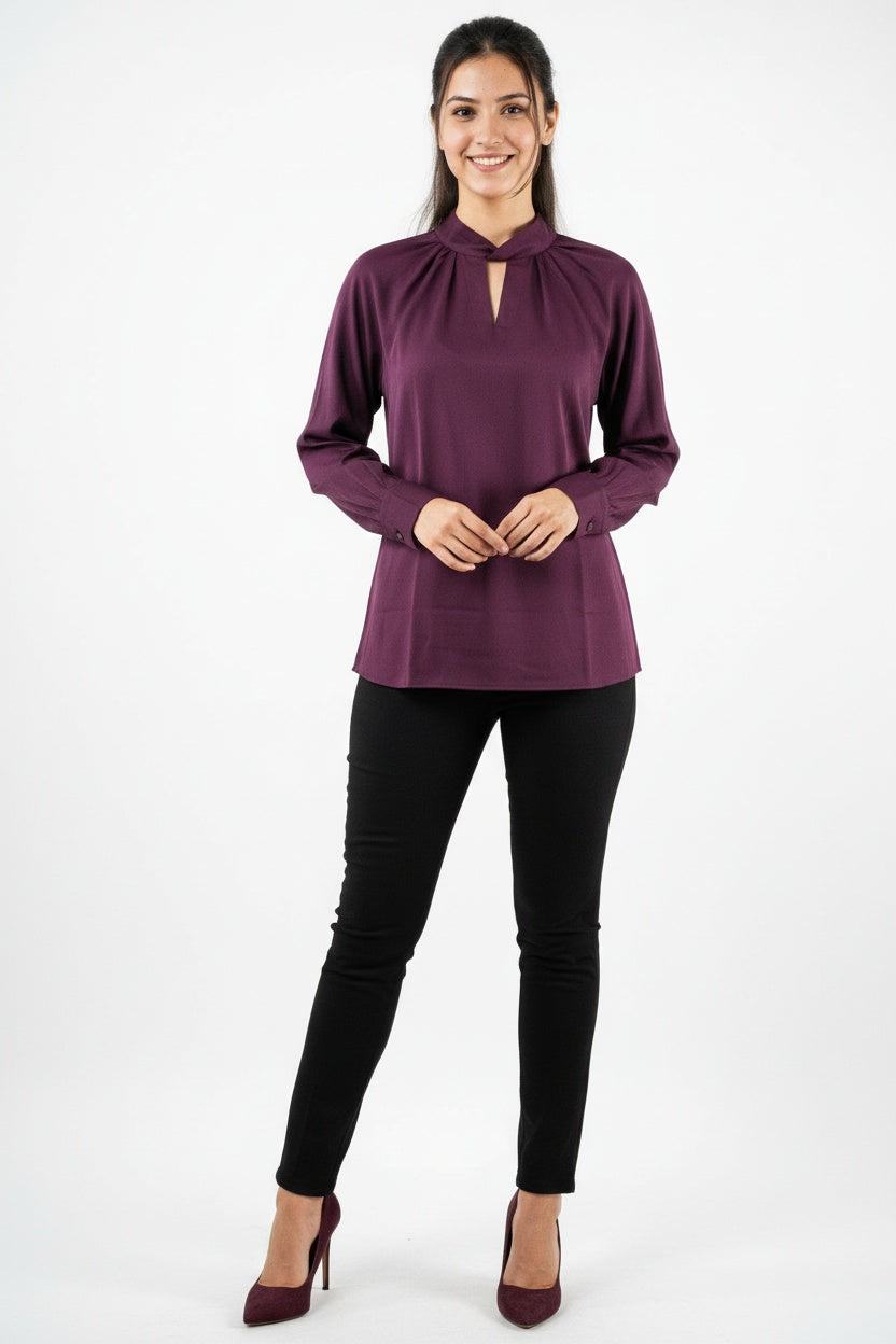 ARZO Plum Grace Top