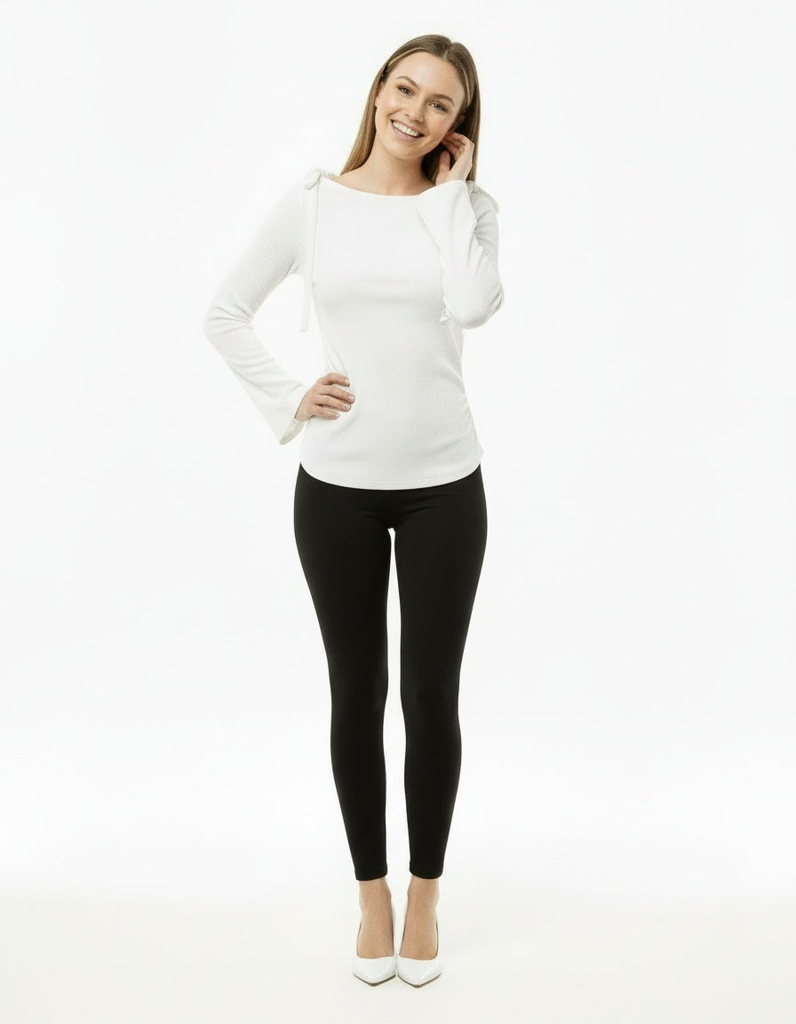 ARZO Snow Ribbed Essential Top