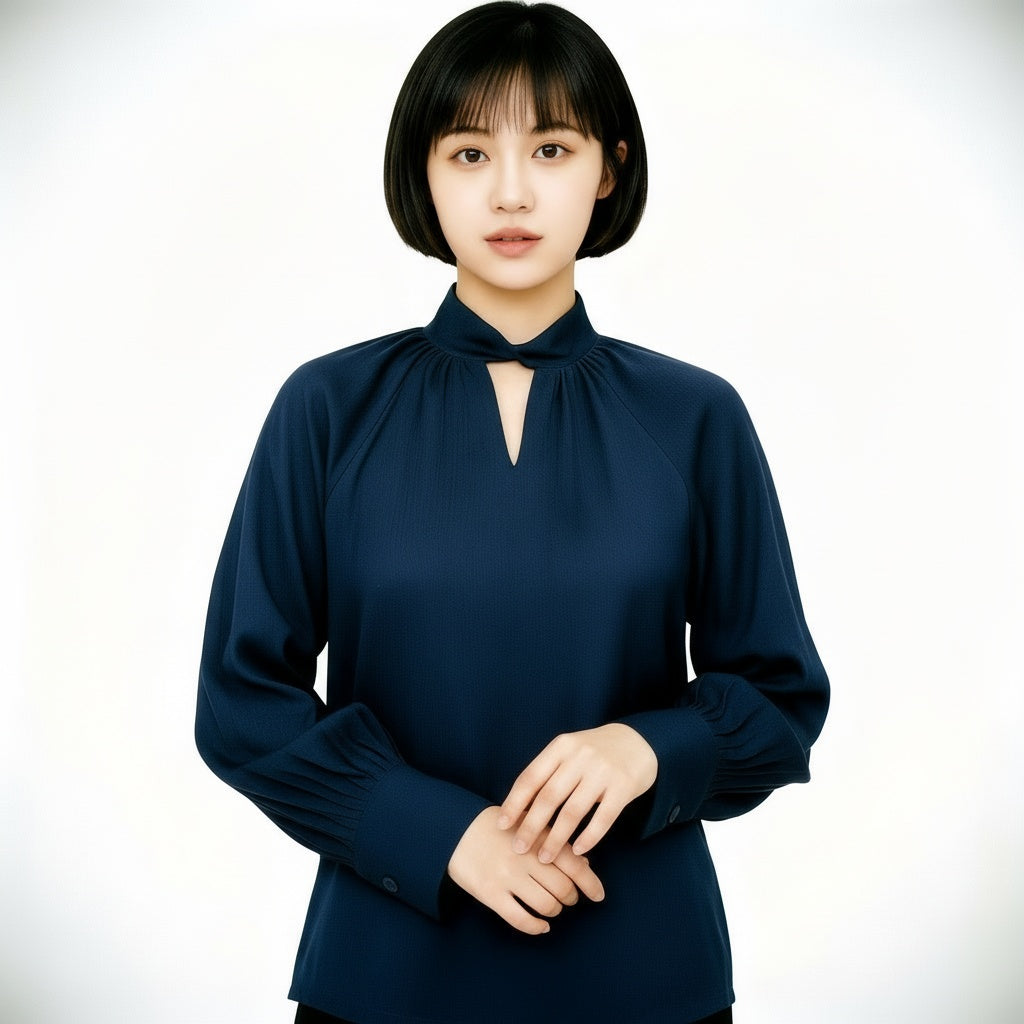 ARZO Midnight Keyhole Top