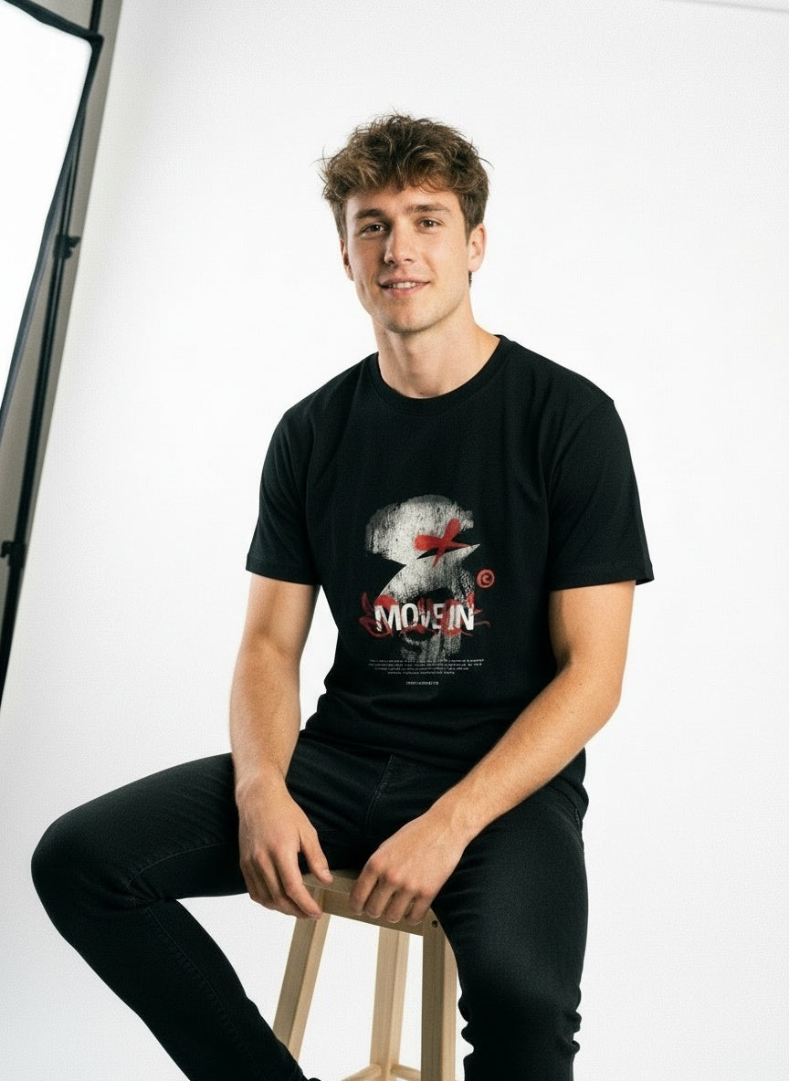 ARZO “Motion Code” Graphic Regular Fit Tee
