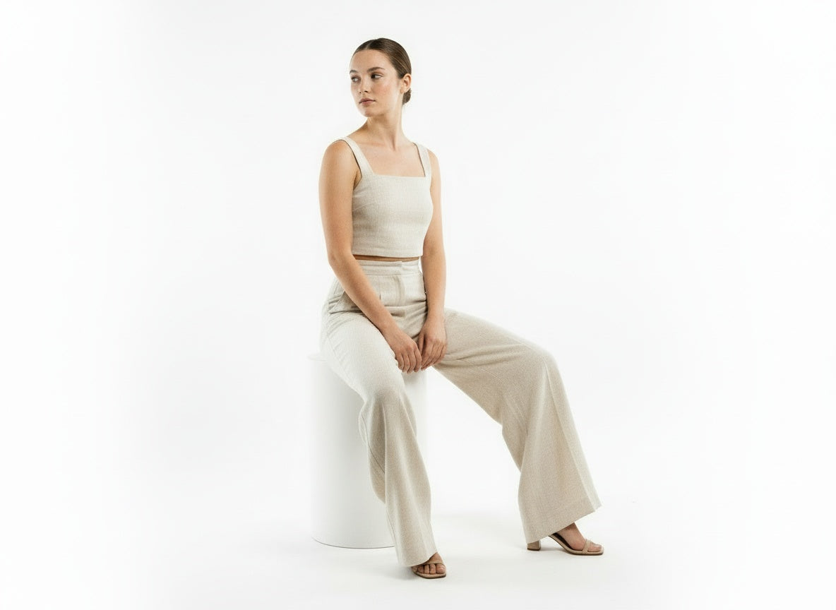 ARZO Soft Sand Minimal Co-Ord Set