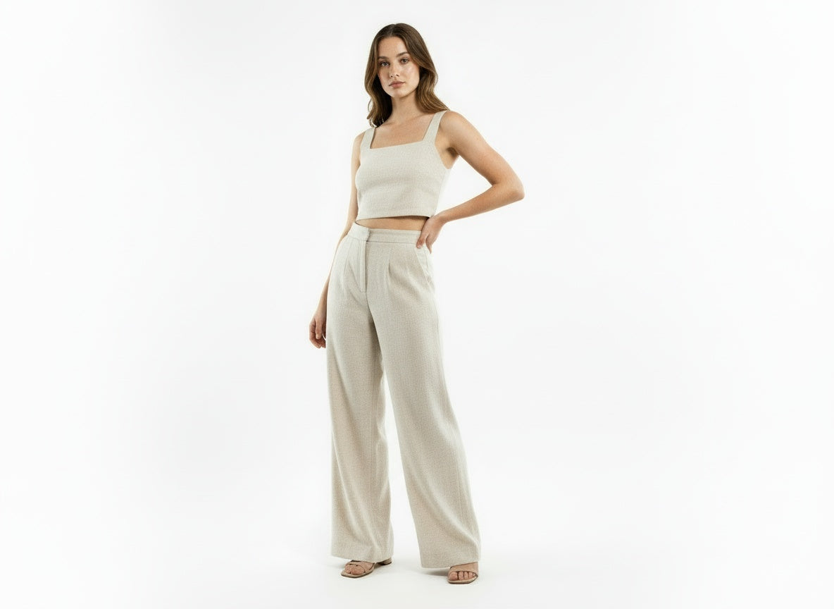 ARZO Soft Sand Minimal Co-Ord Set
