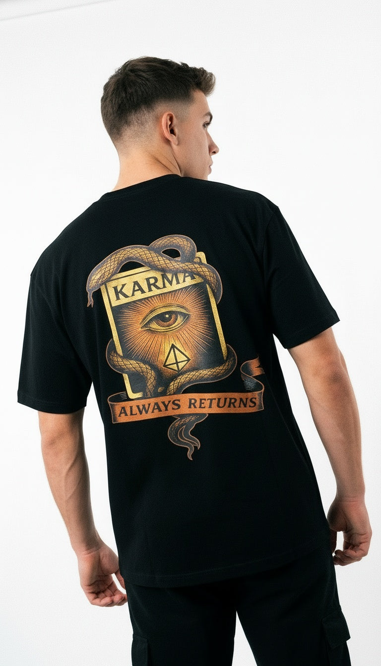 ARZO Karma Returns Oversized Tee – Black