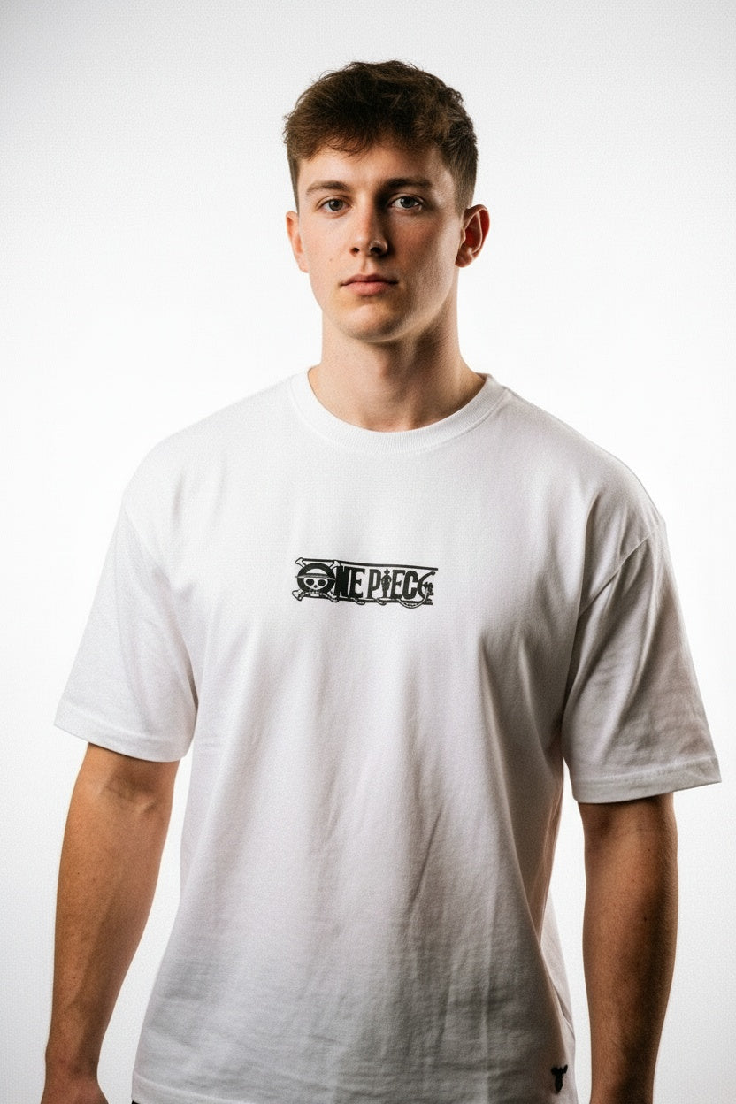 “One Piece Legacy” Oversized Tee – White Edition