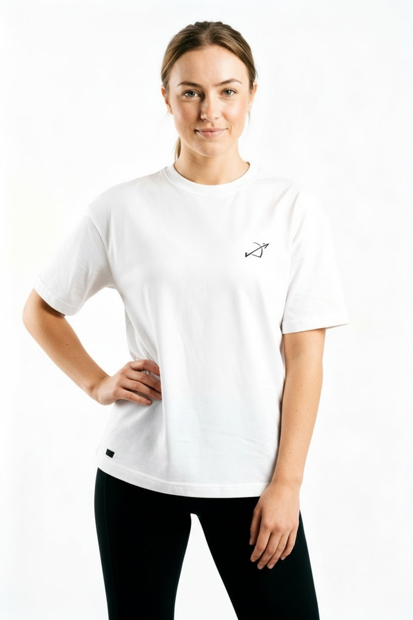 Silent Aim  Oversized Tee – White Edition