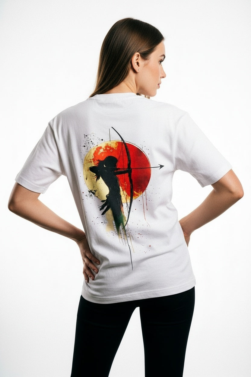 Silent Aim  Oversized Tee – White Edition