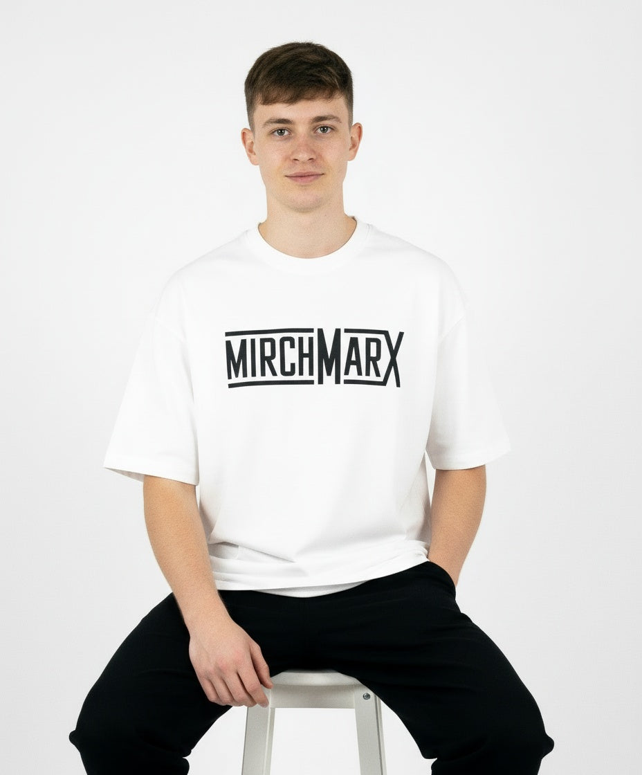 ARZO Core Statement Oversized Tee – White