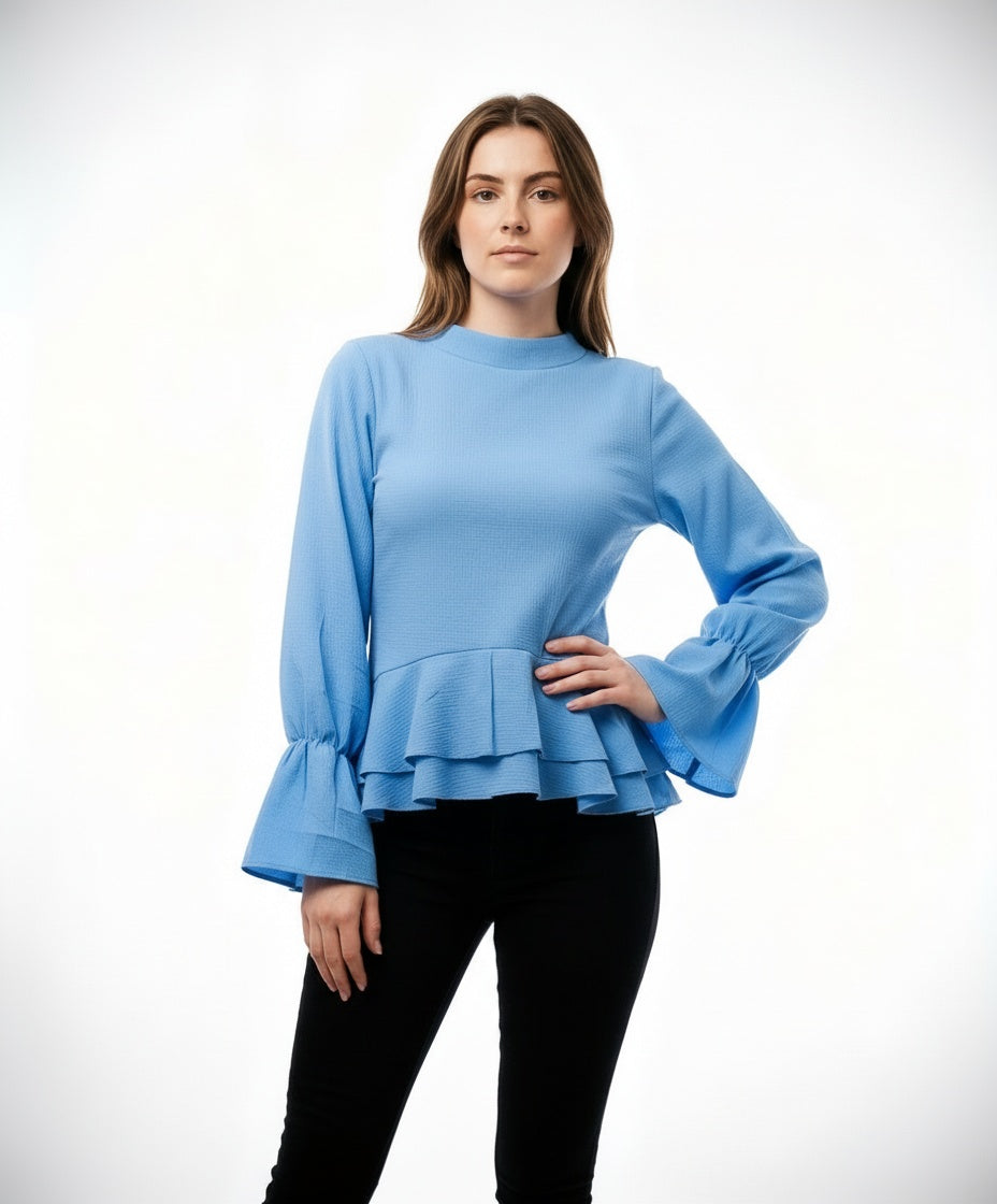 ARZO Azure Grace Peplum Top