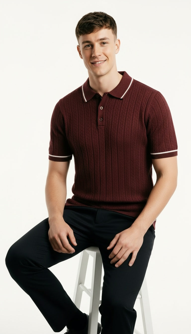 ARZO Bordeaux Signature Polo