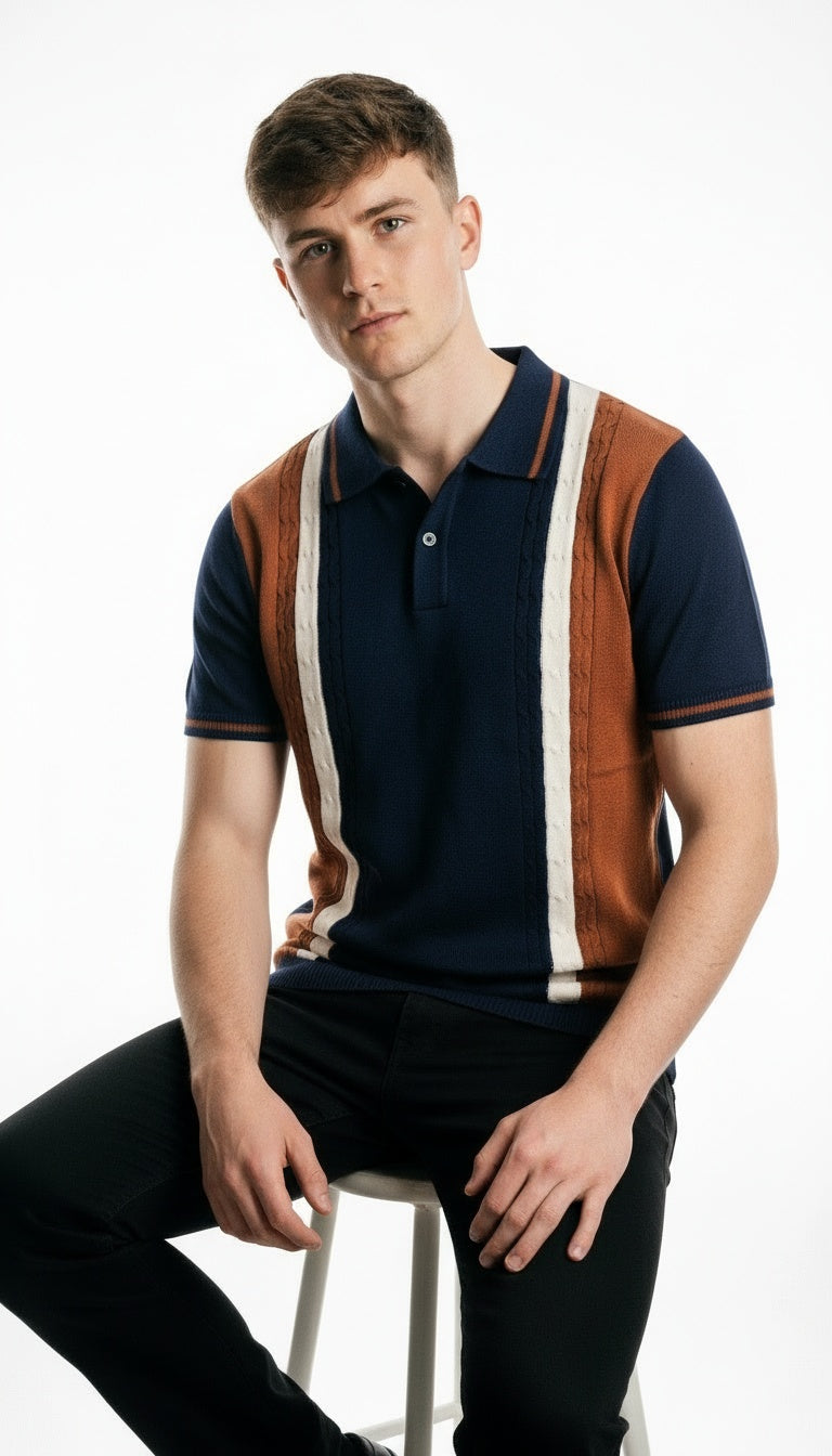 ARZO Heritage Stripe Polo