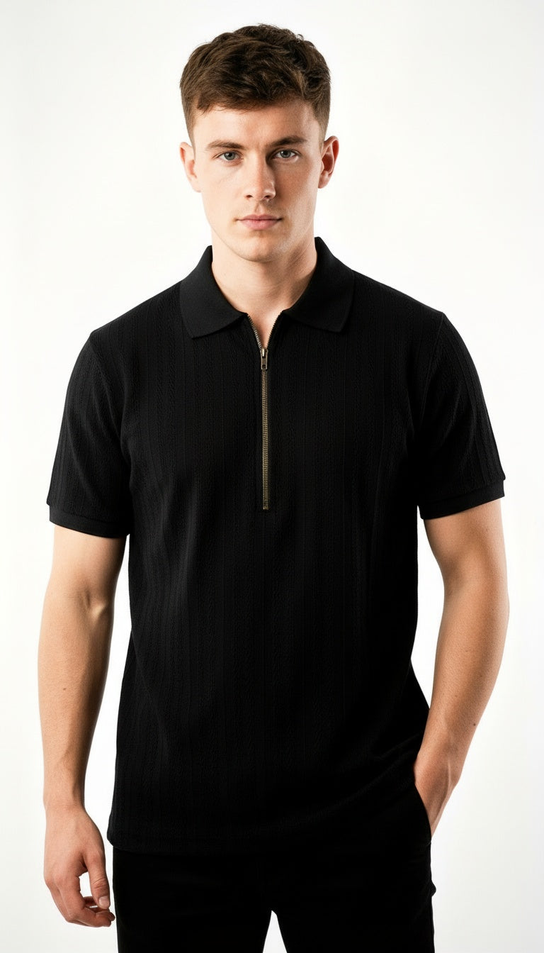 ARZO Noir Elite Zip Polo