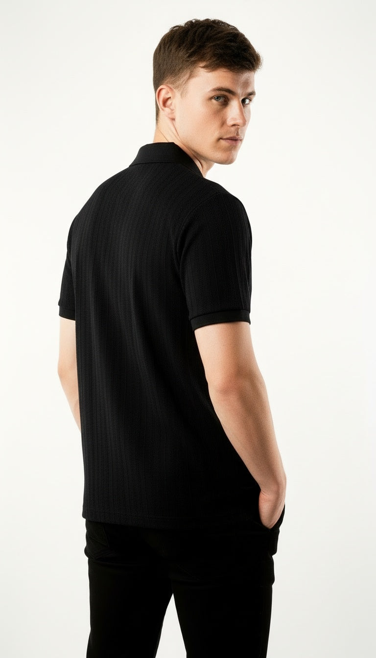 ARZO Noir Elite Zip Polo