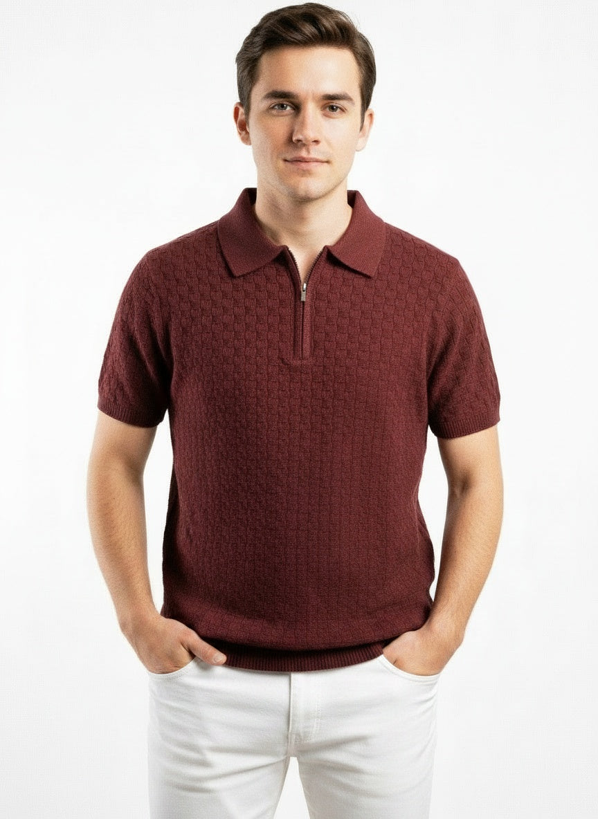 ARZO Maroon Luxe Polo