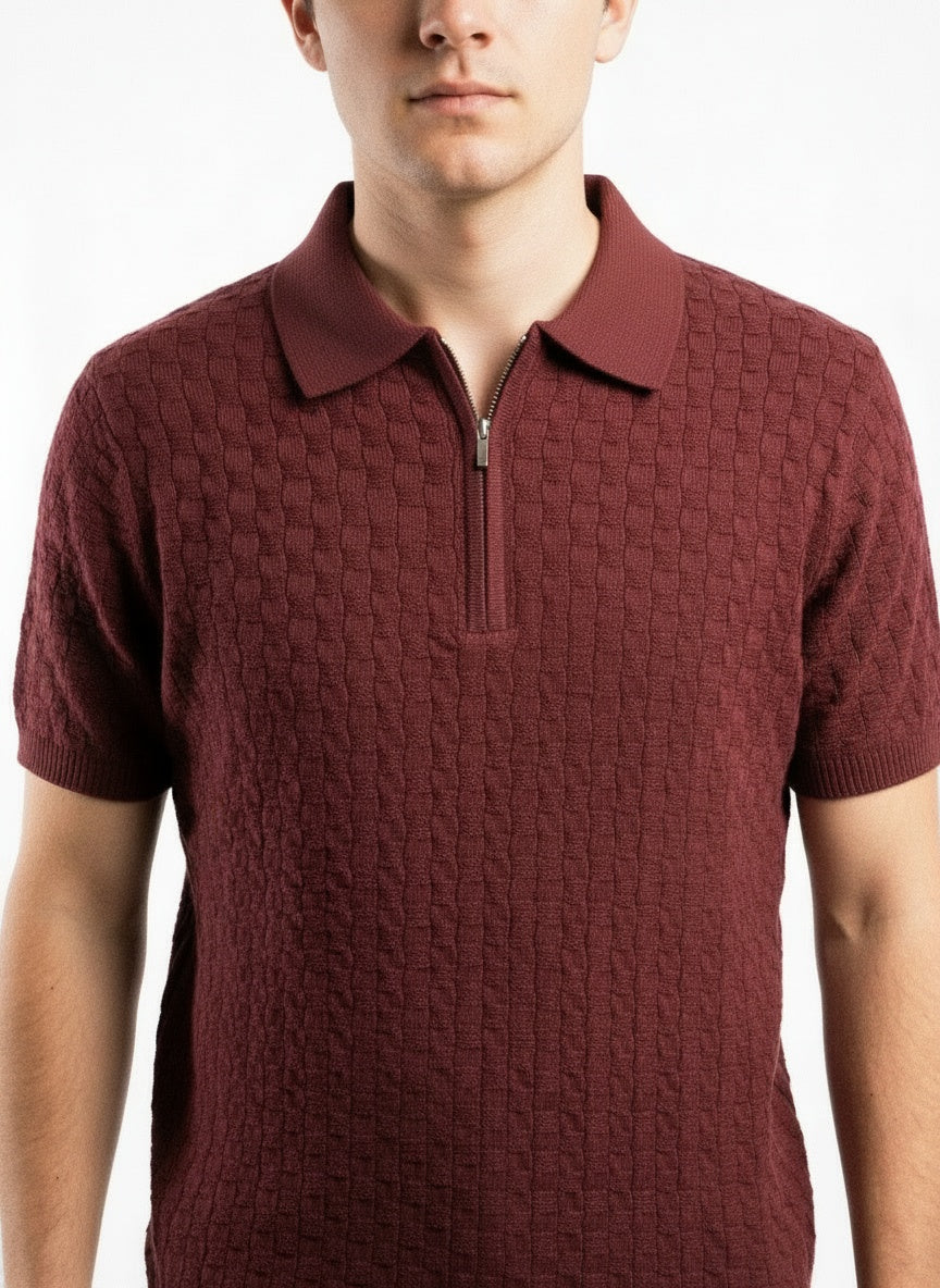 ARZO Maroon Luxe Polo